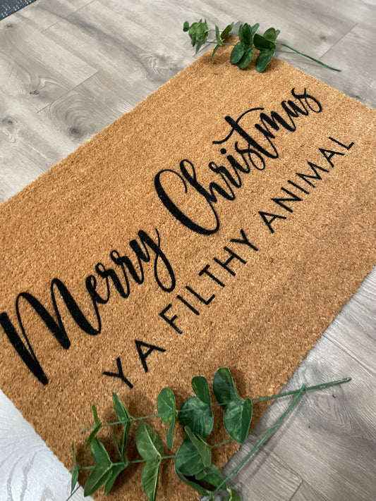Doormat - Merry Christmas Ya Filthy Animal