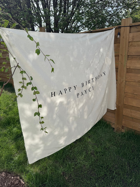 Linen Birthday Banner