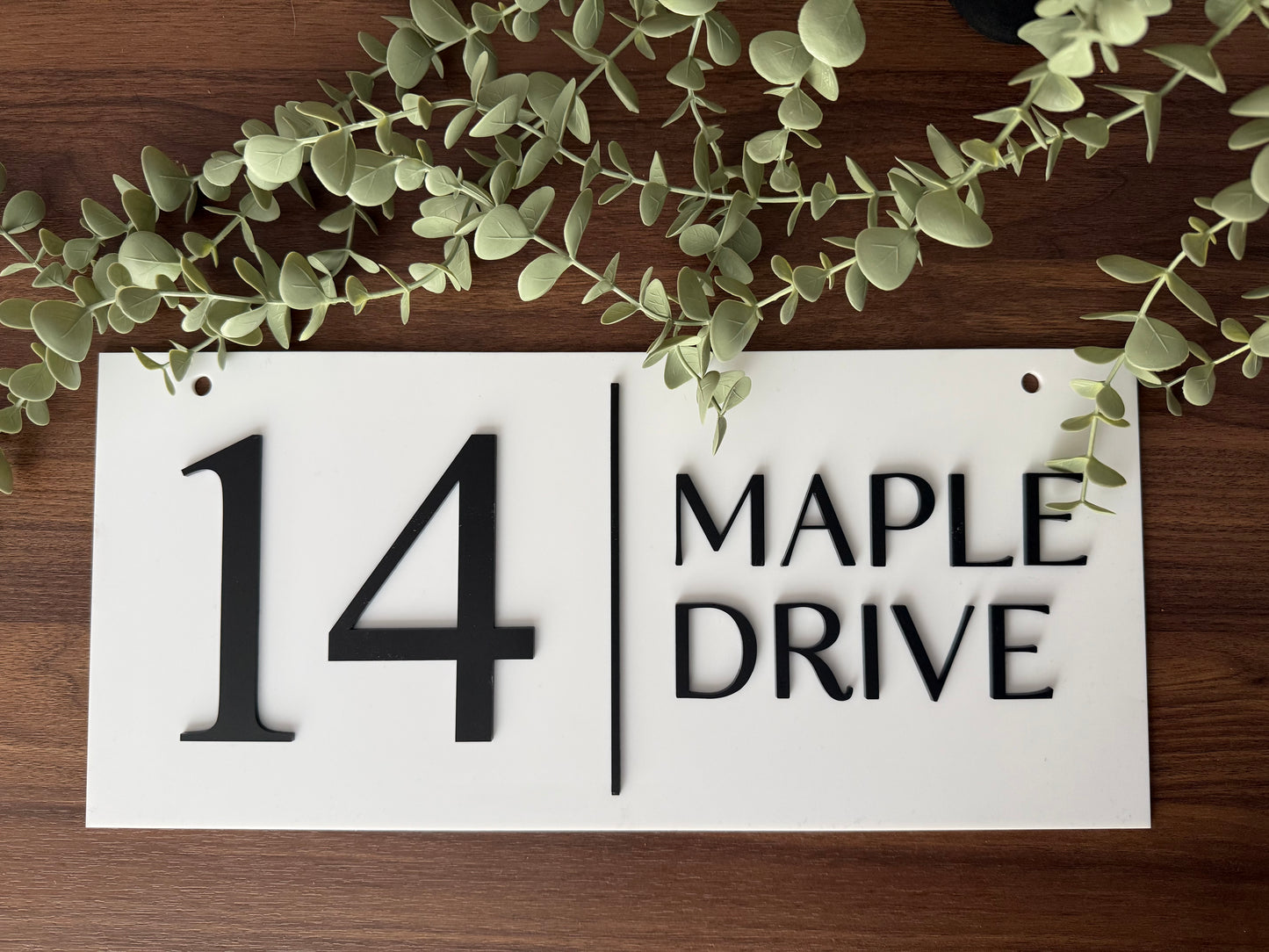 Modern Acrylic Address Sign