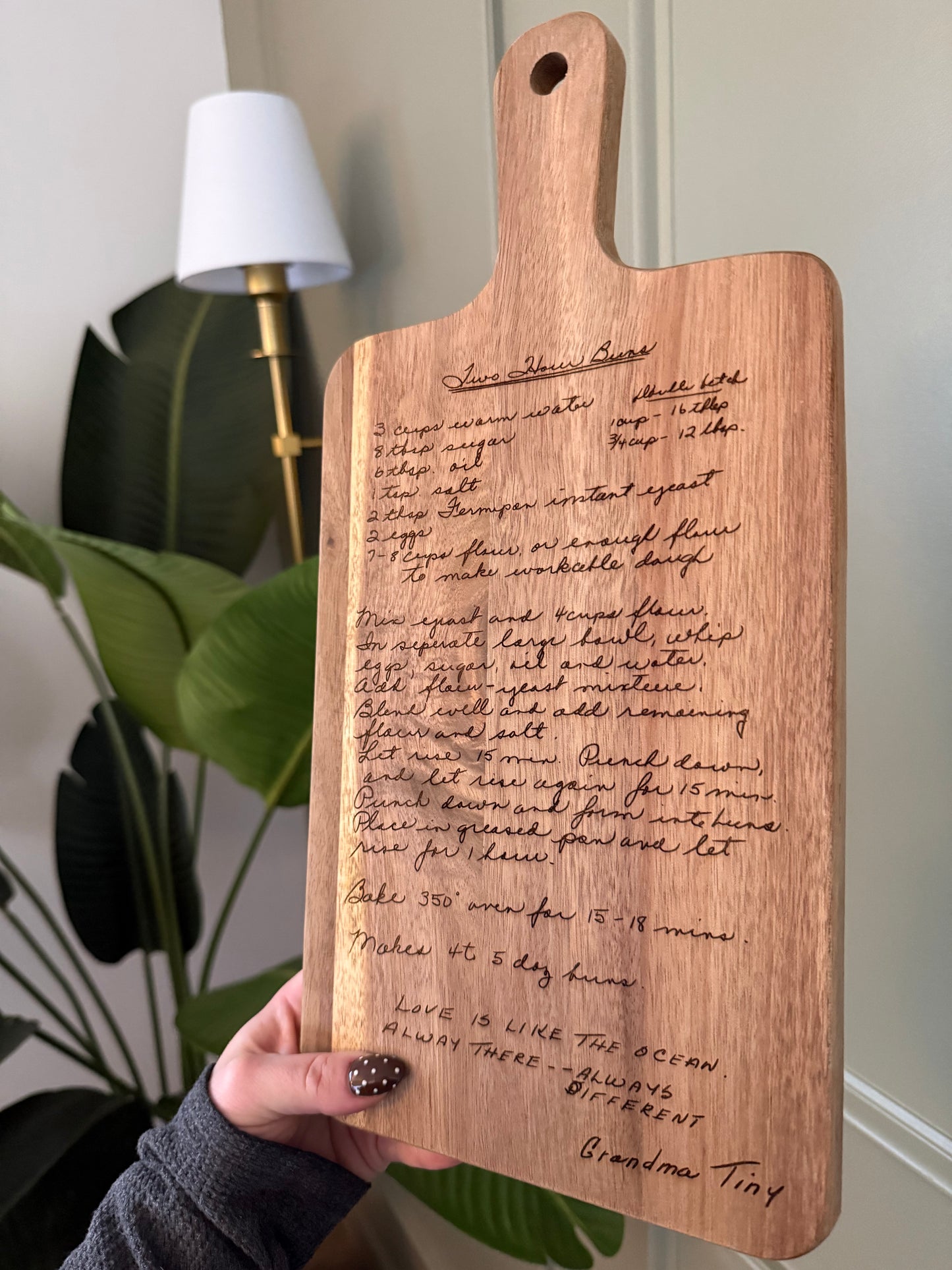 Rectangle Acacia Serving Board - Recipe