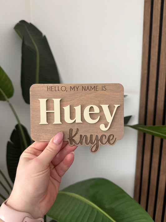 Name Announcement - Hello my name is