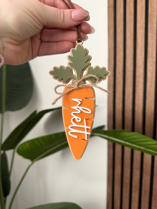Carrot Easter Name Tag
