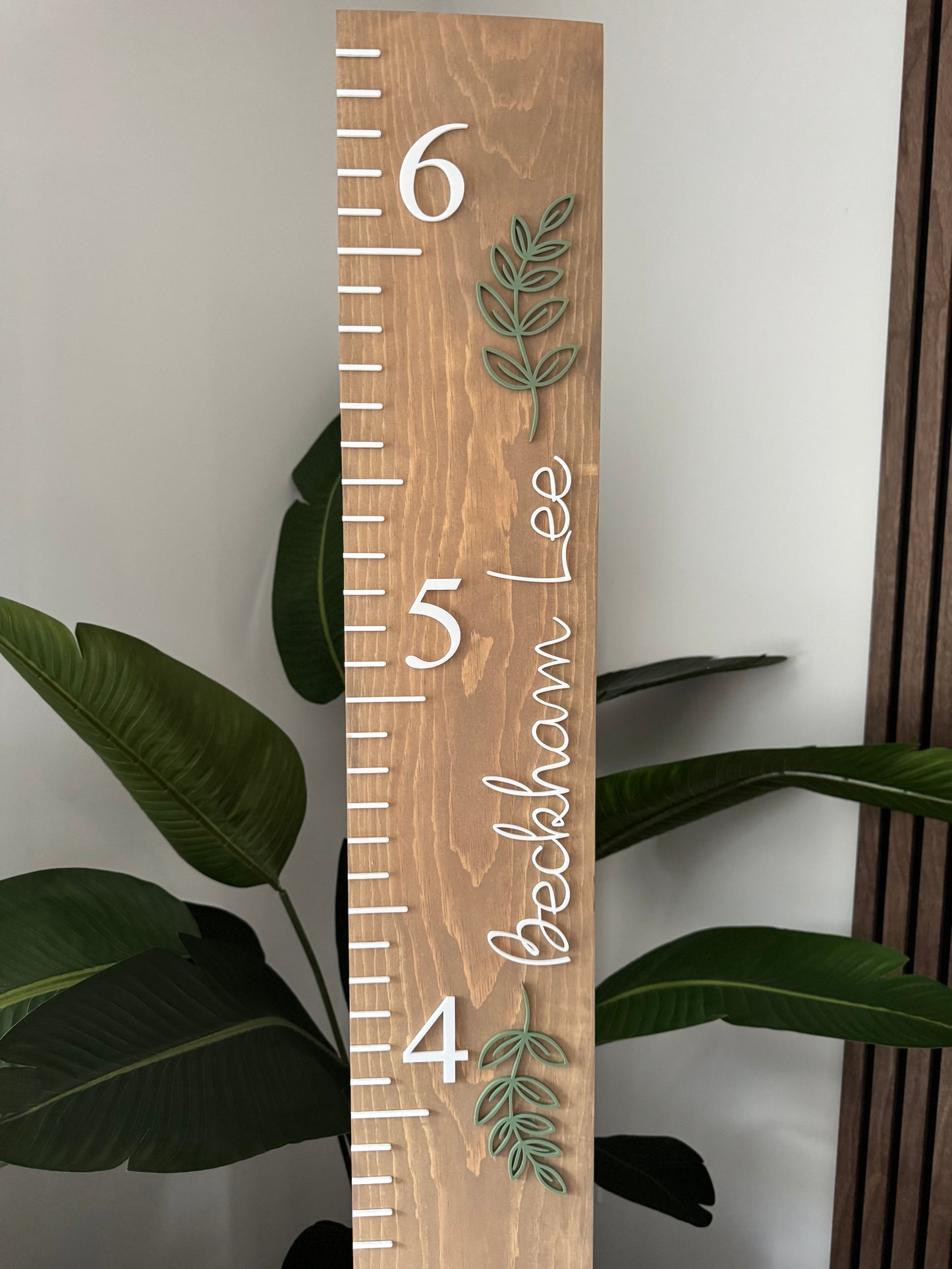 Wooden Growth Ruler - Leaf