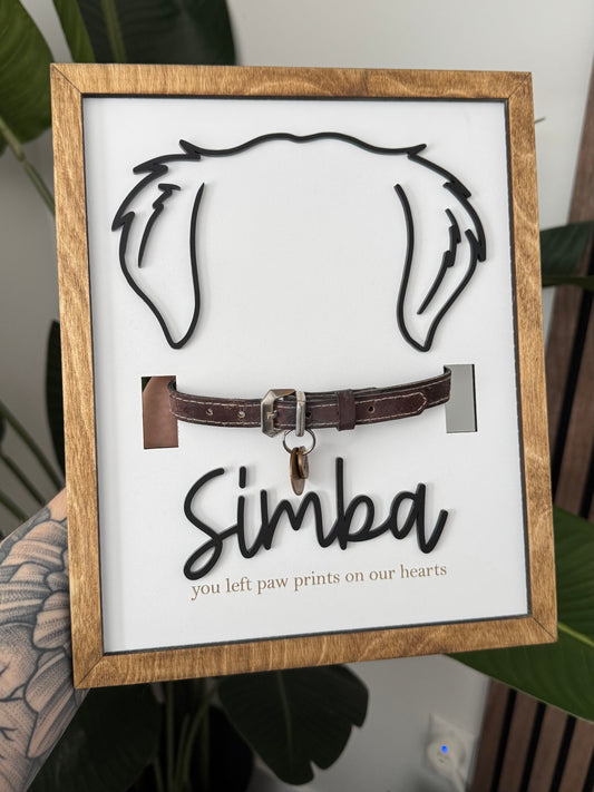 Pet Collar Memorial Sign