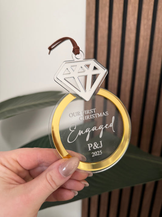 Engagement / Wedding Ring Acrylic Ornament