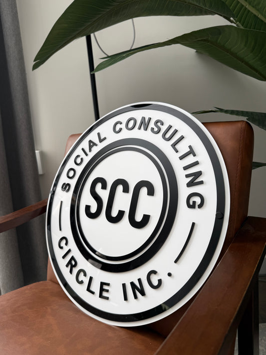 Acrylic Round Logo Sign