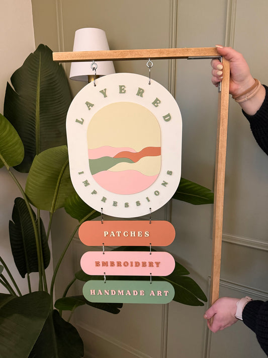 Acrylic Hanging Logo Sign 11"