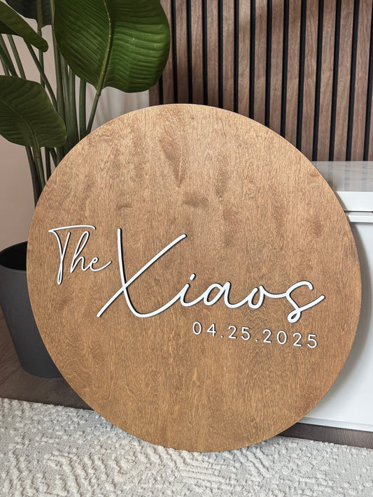 Wedding Family Name Sign