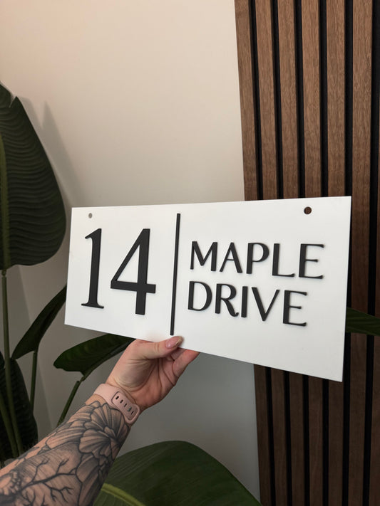 Modern Acrylic Address Sign