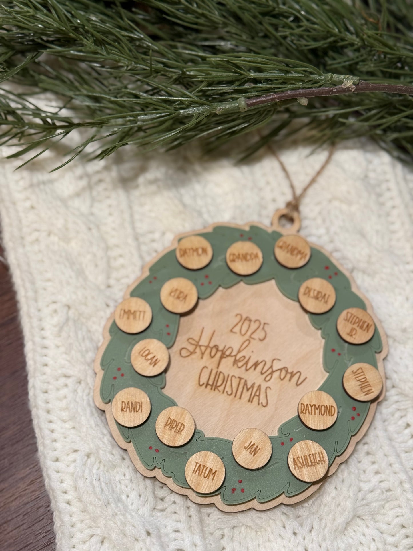 Family Wreath Ornament
