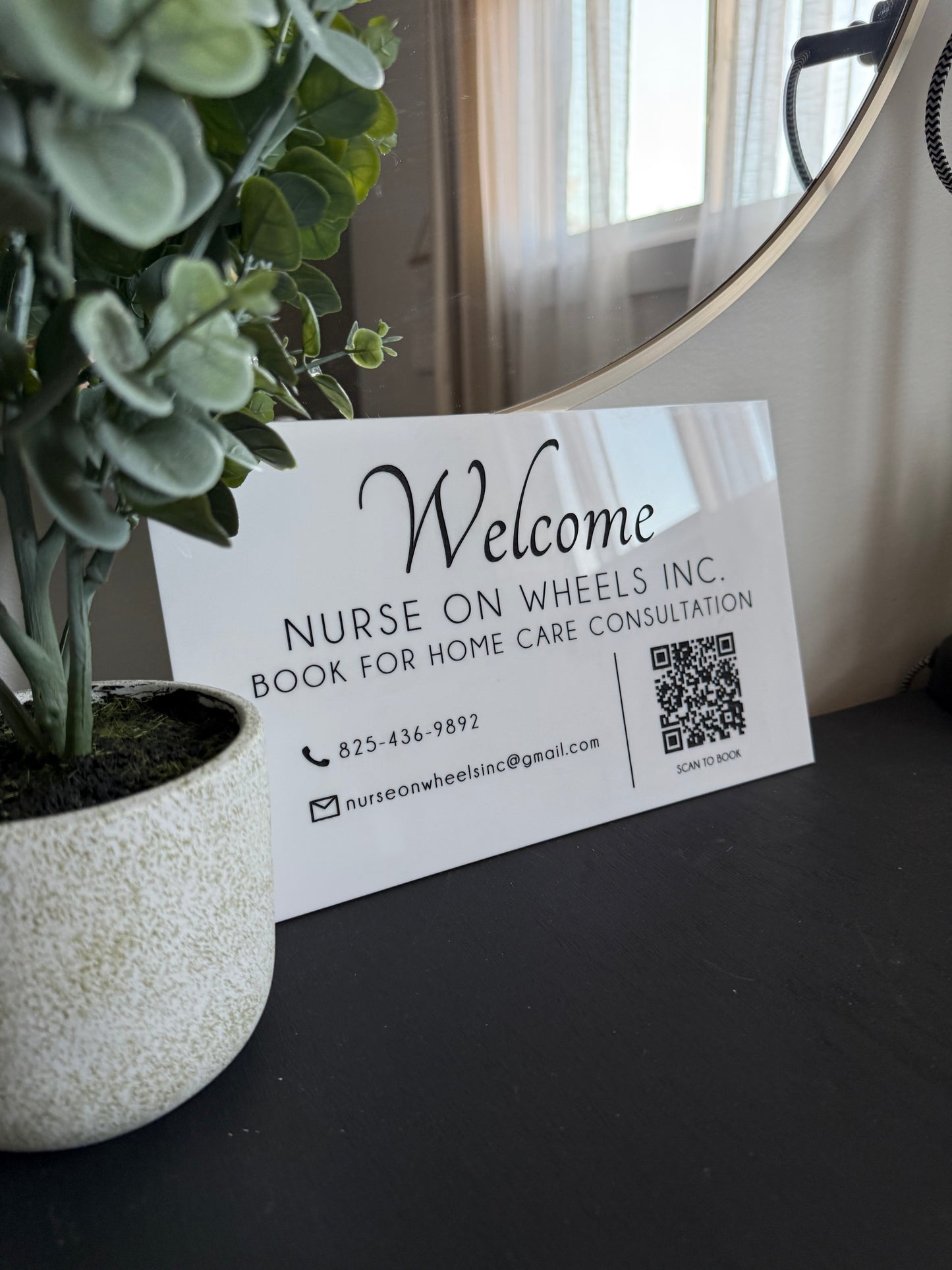 Welcome QR Business Sign