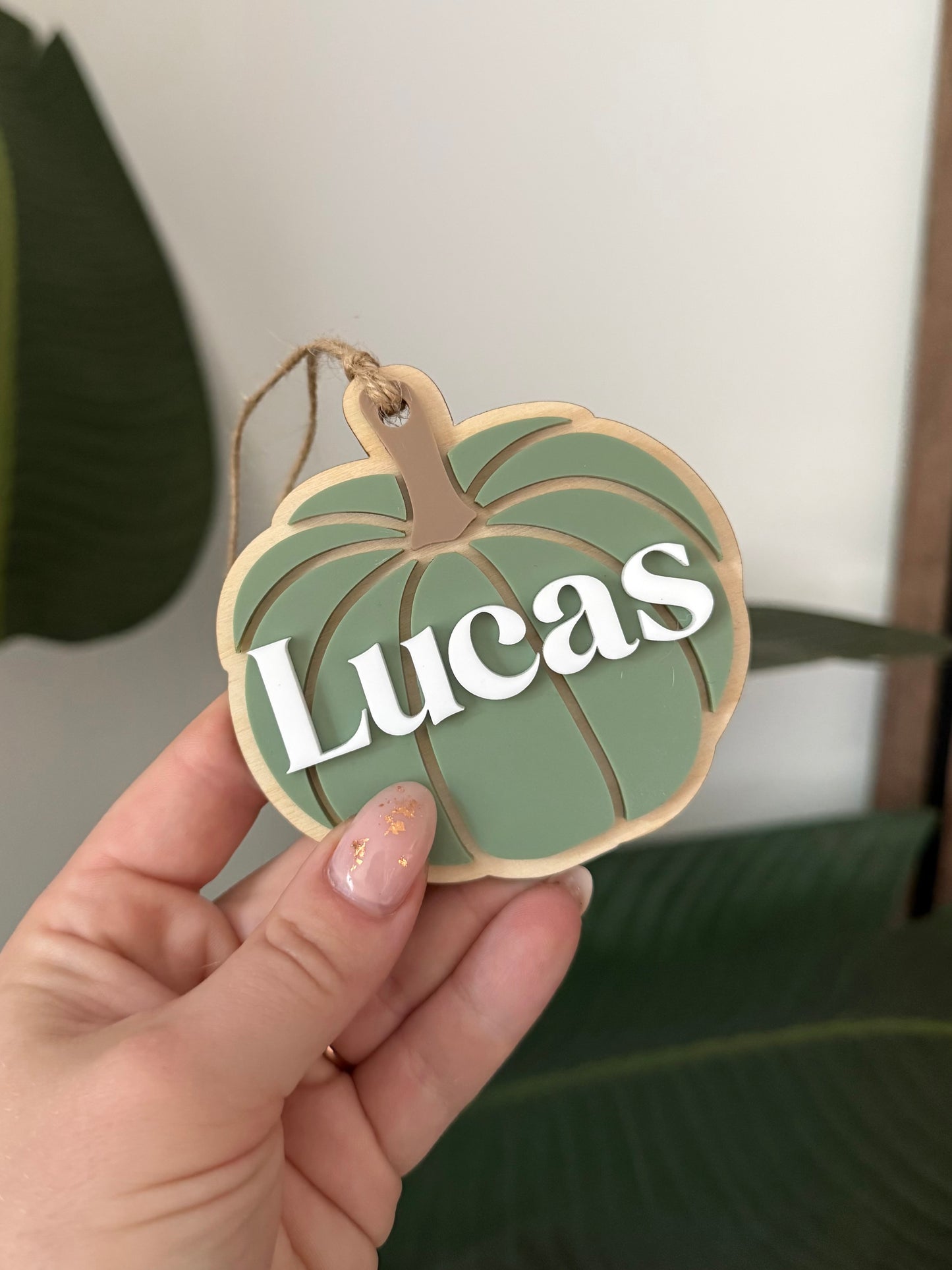 Pumpkin Personalized Name Tag