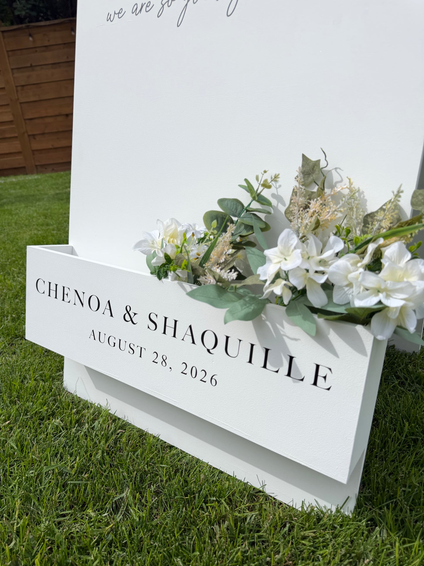 Flower Box Wedding Sign A-Frame