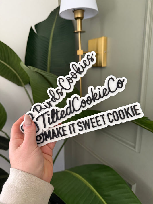 Acrylic Sign - Social Media Watermark