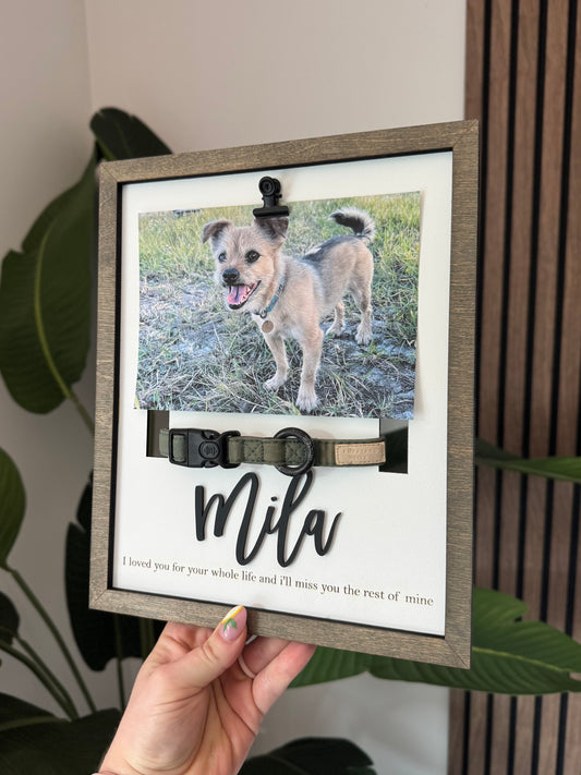 Pet Collar Memorial Sign - Photo Clip