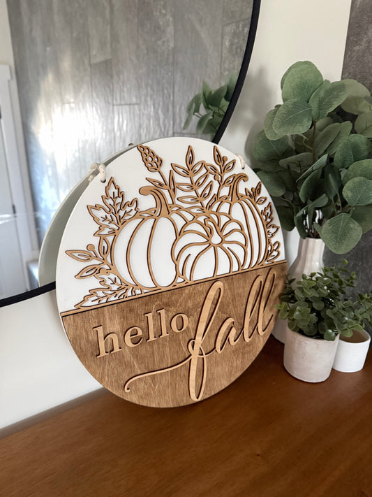 Hello Fall Door Sign