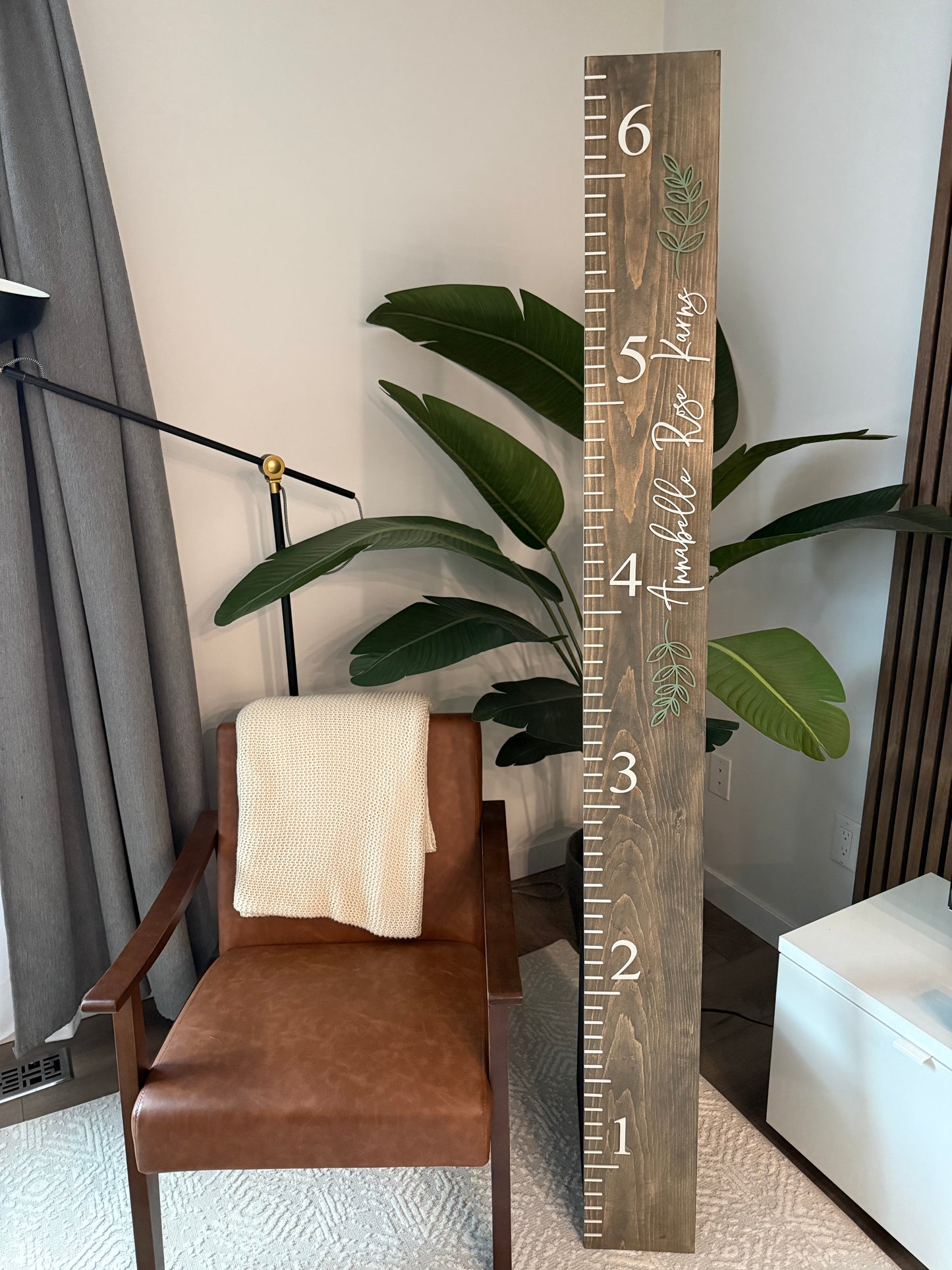 Wooden Growth Ruler - Leaf