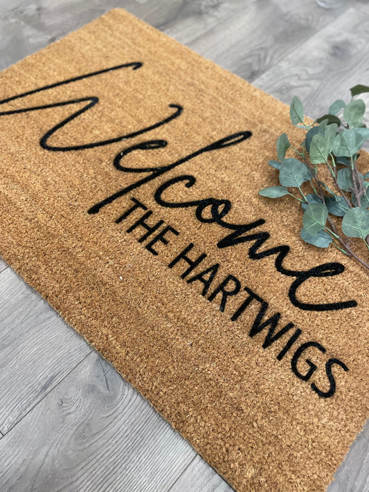 Doormat - Welcome Family Name