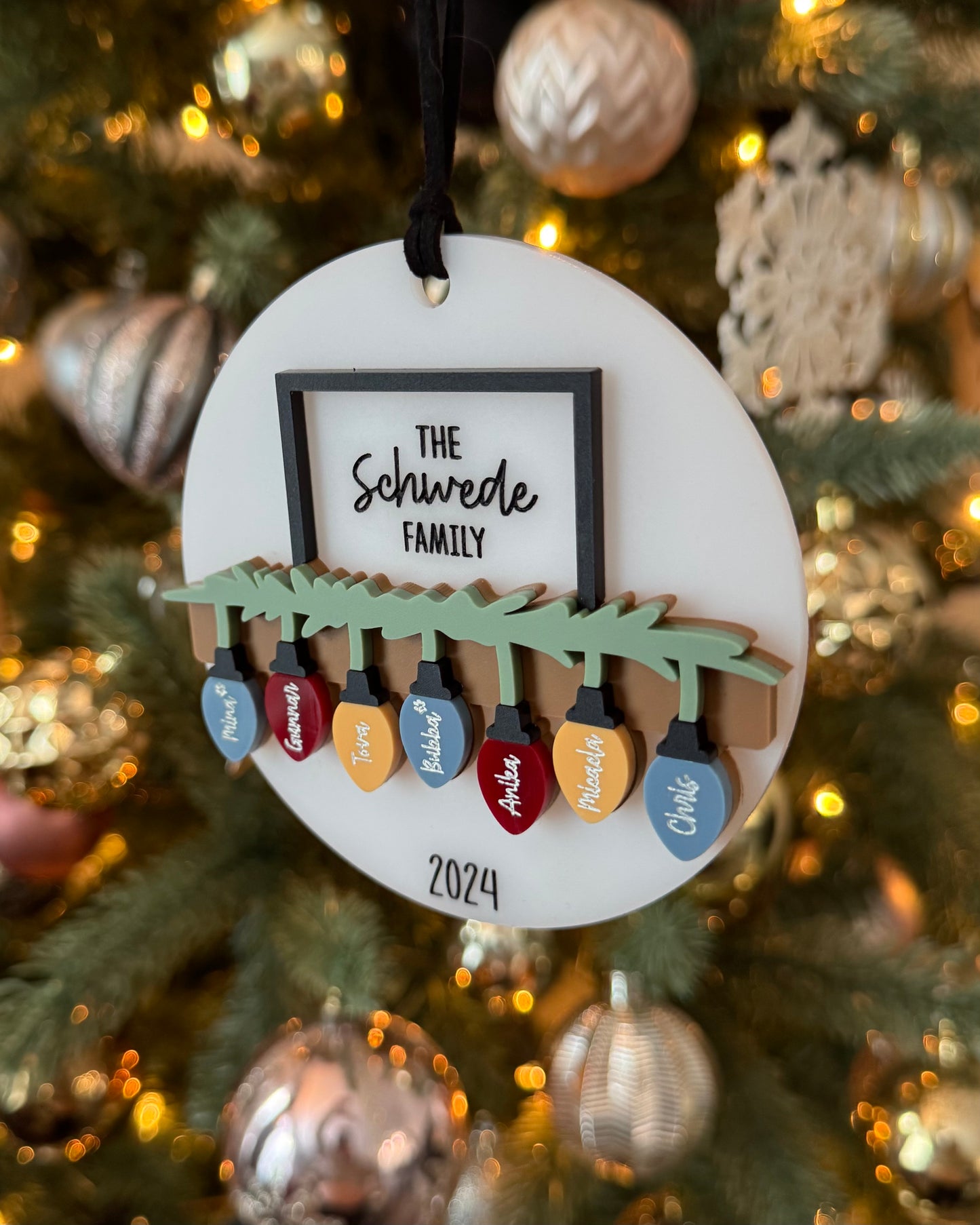 Fireplace Mantel Family Ornament