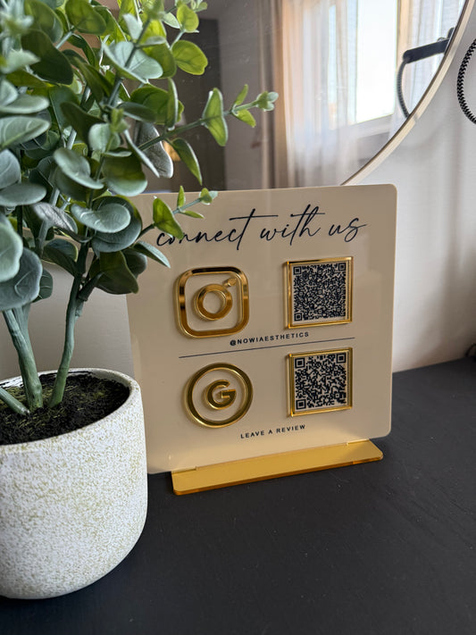 Acrylic Sign - Connect with us