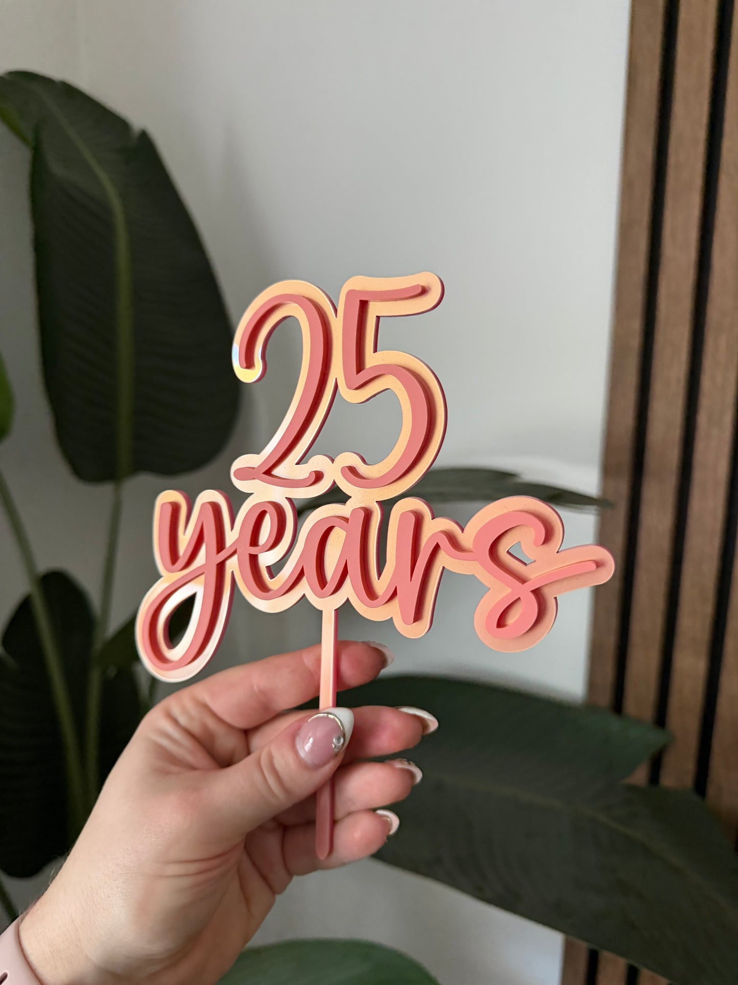 Double Layer Cake Topper - Cursive Age