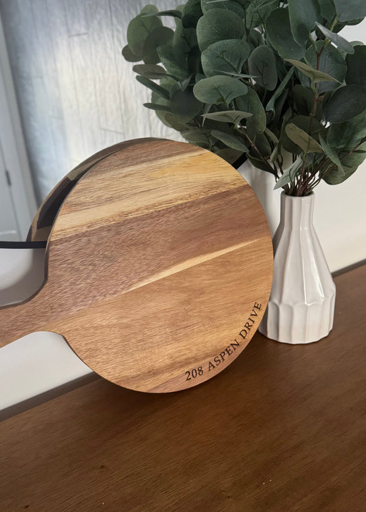 Round Acacia Serving Board - Custom