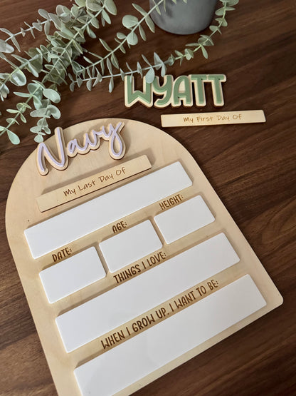 First Day / Last Day School Sign