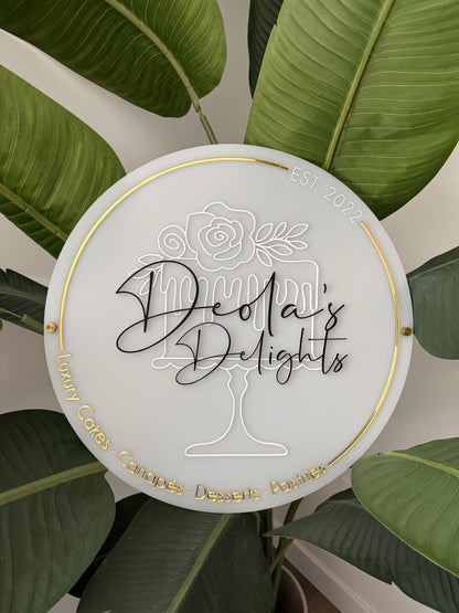 Acrylic Round Logo Sign