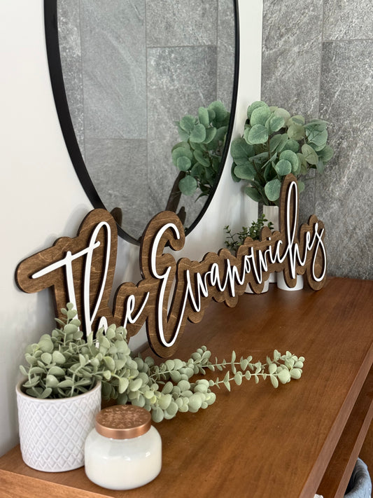 Wedding Name Sign - Layered