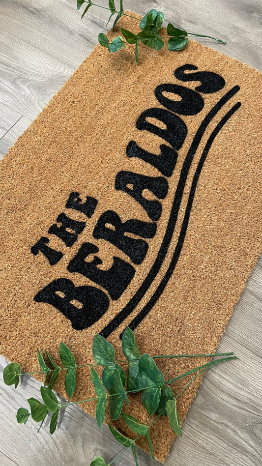 Doormat - Groovy Retro Family Name
