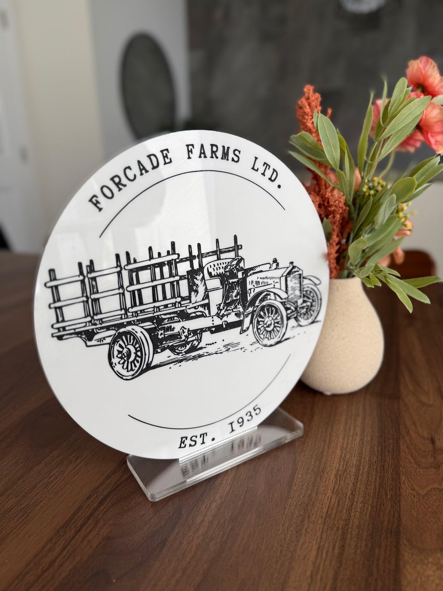 Acrylic Round Logo Sign