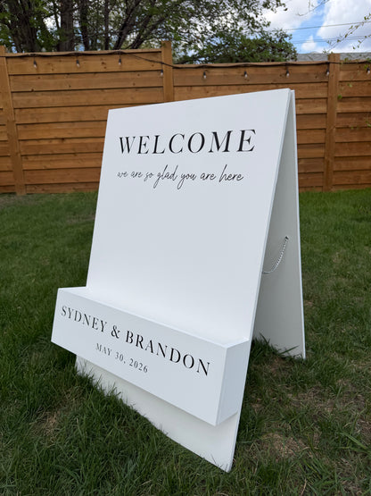 Flower Box Wedding Sign A-Frame