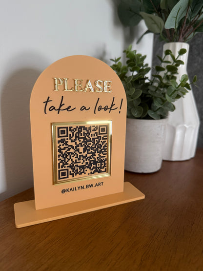 Acrylic Sign - QR Code