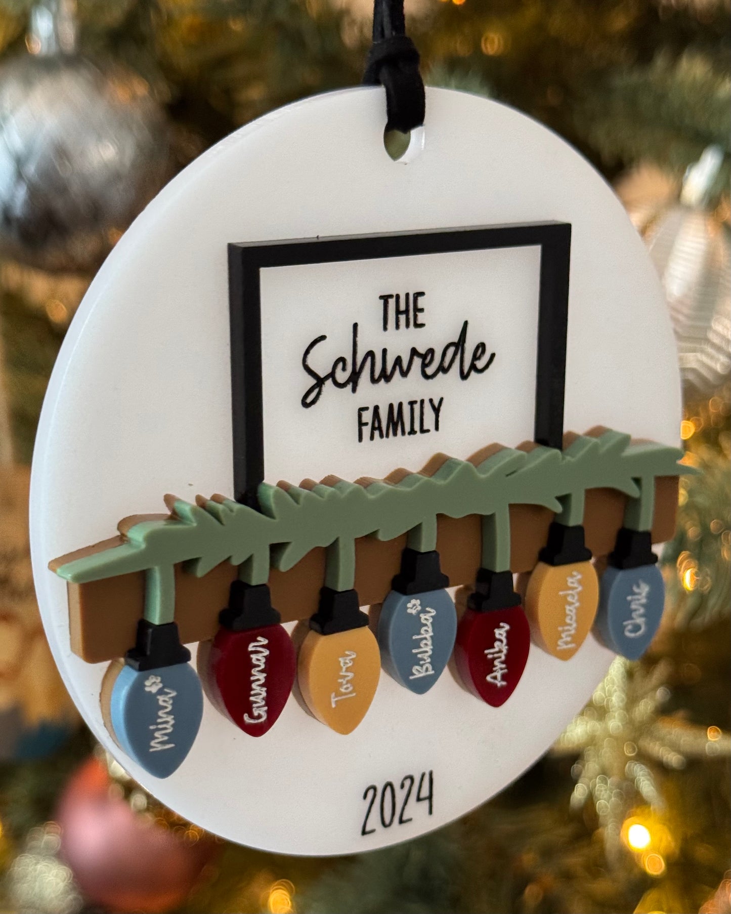 Fireplace Mantel Family Ornament