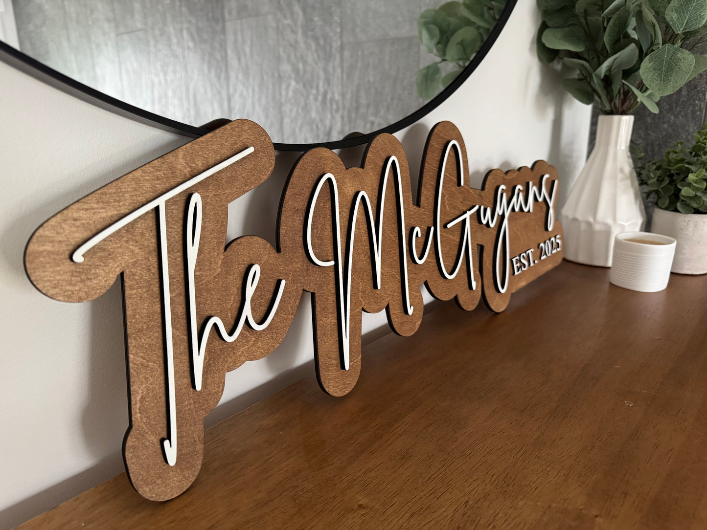 Wedding Name Sign - Layered