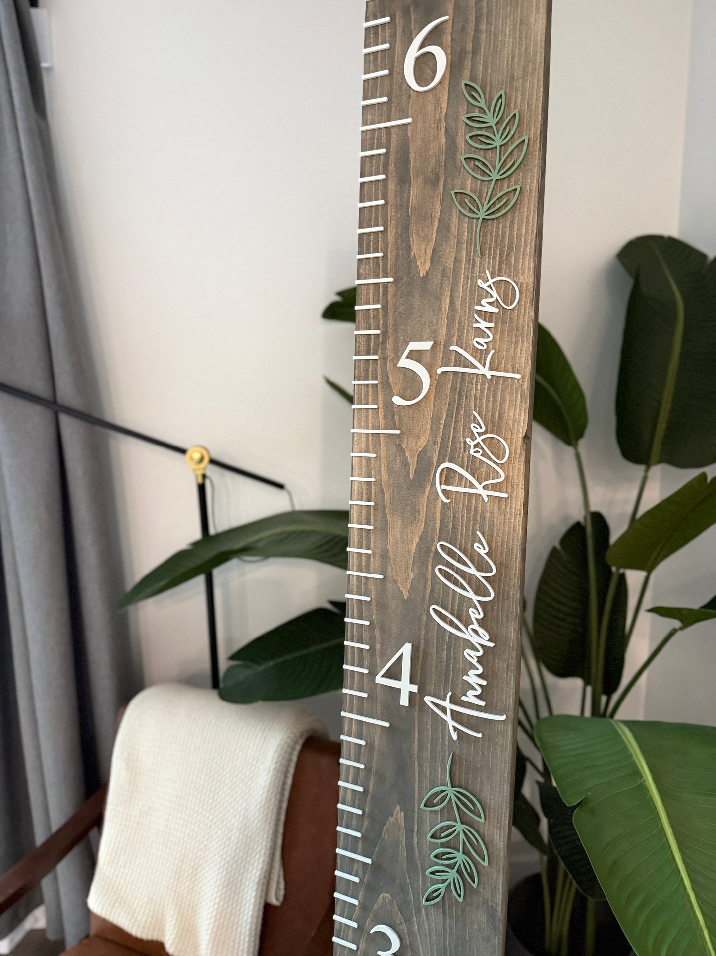 Wooden Growth Ruler - Leaf