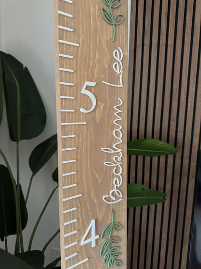 Wooden Growth Ruler - Leaf