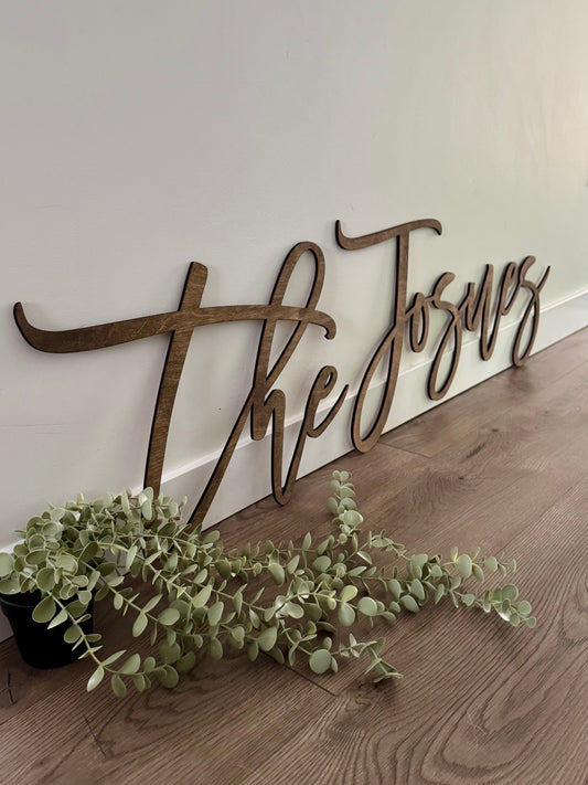 Wedding Name Sign - Freestanding