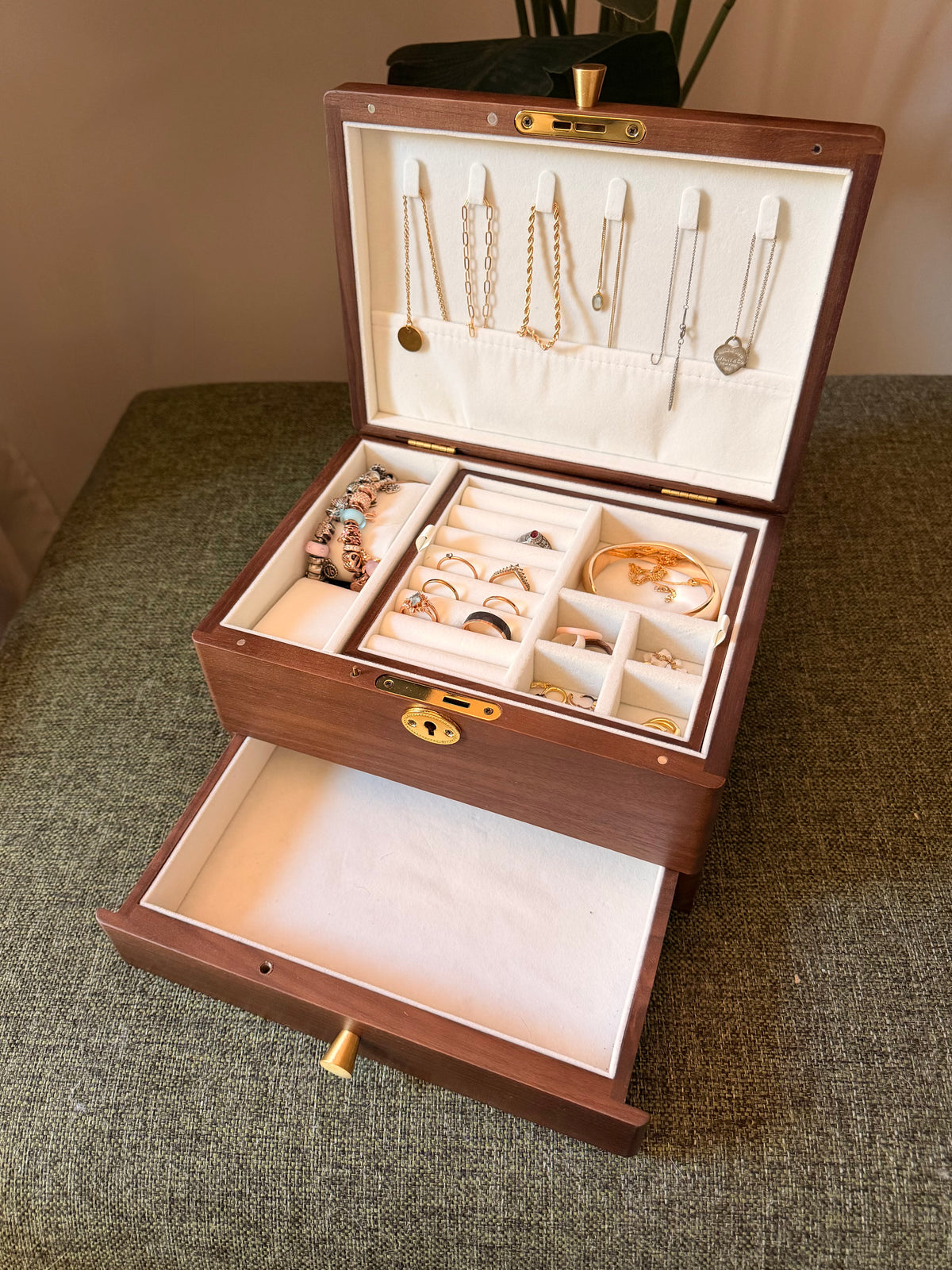 Personalized Black Walnut Jewelry Box