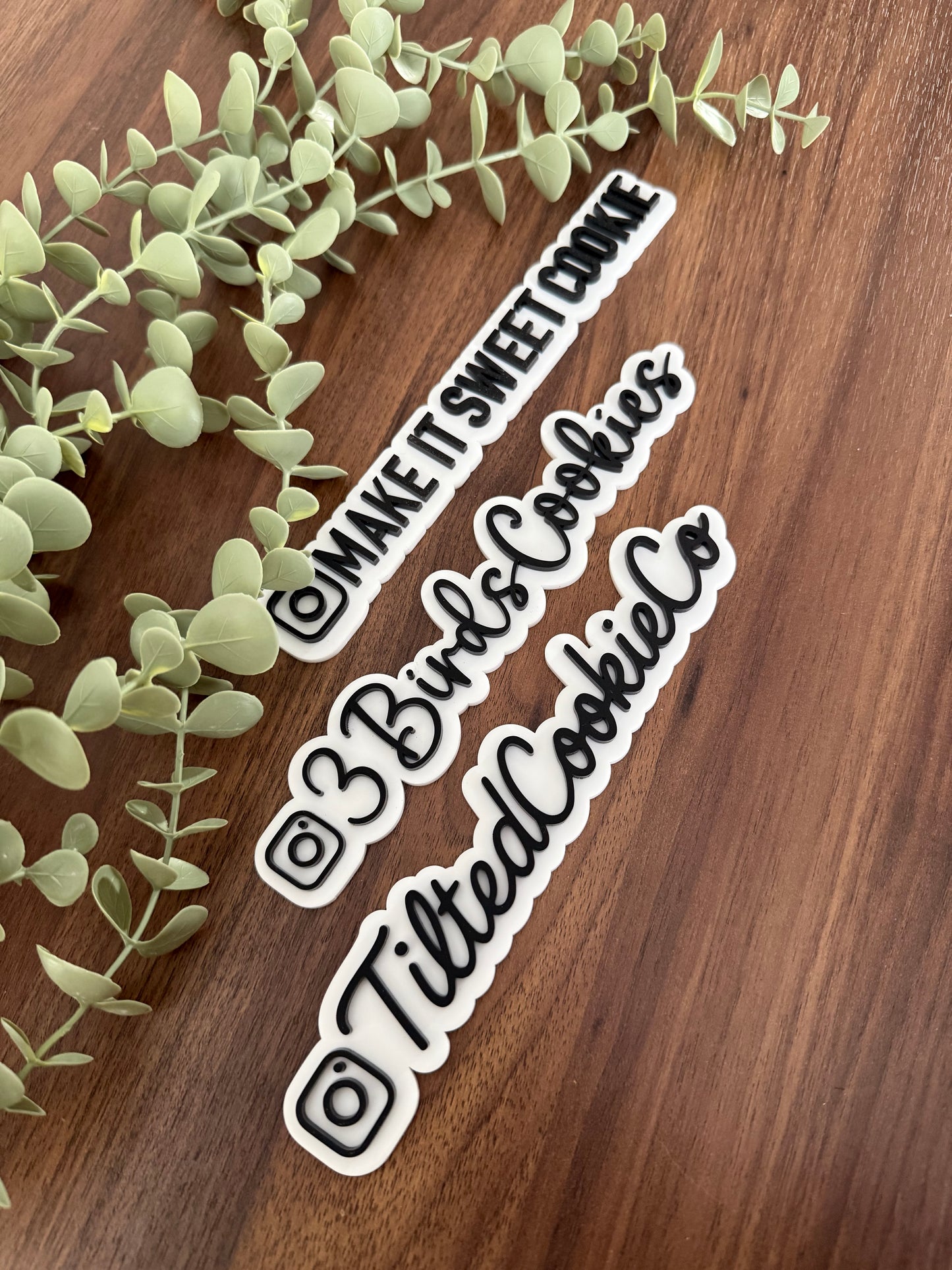 Acrylic Sign - Social Media Watermark
