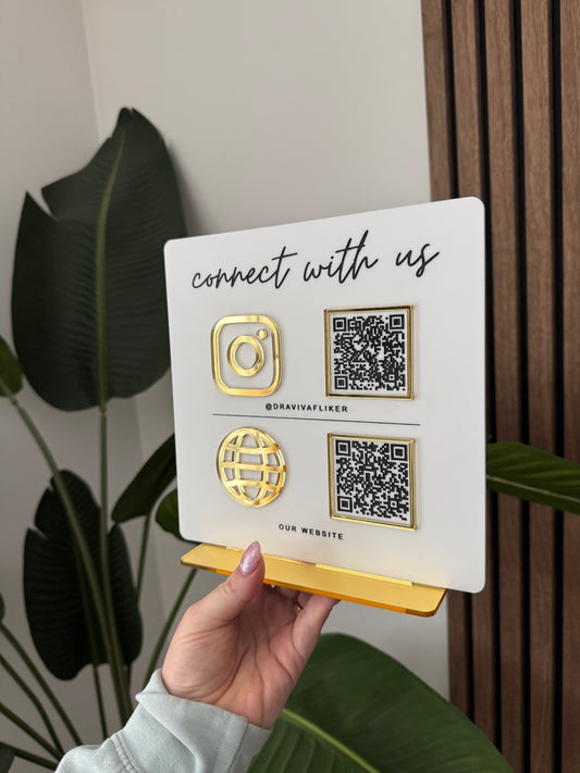 Acrylic Sign - Connect with us