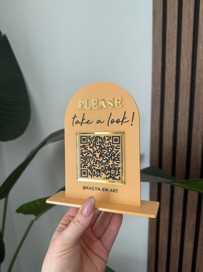 Acrylic Sign - QR Code