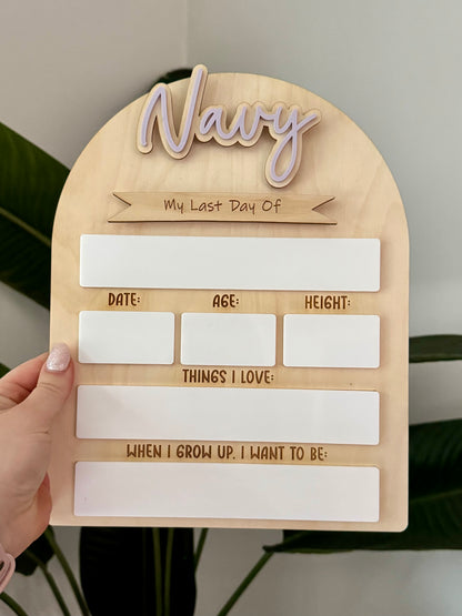 First Day / Last Day School Sign