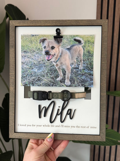 Pet Collar Memorial Sign - Photo Clip