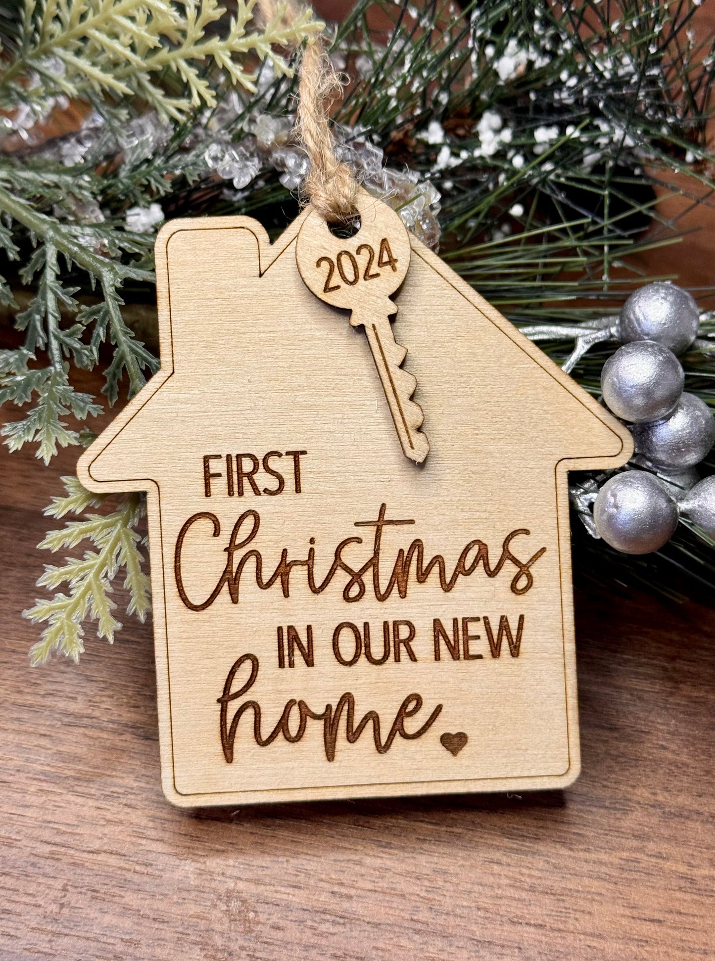 Wooden Ornament - First Christmas in our New Home