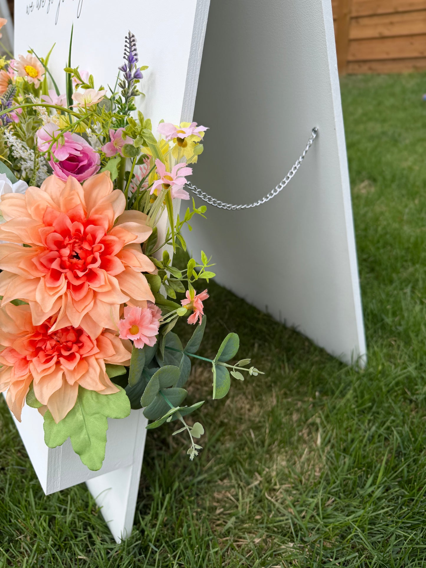 Flower Box Wedding Sign A-Frame