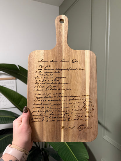 Rectangle Acacia Serving Board - Recipe