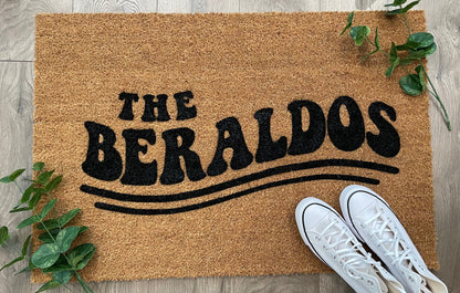 Doormat - Groovy Retro Family Name