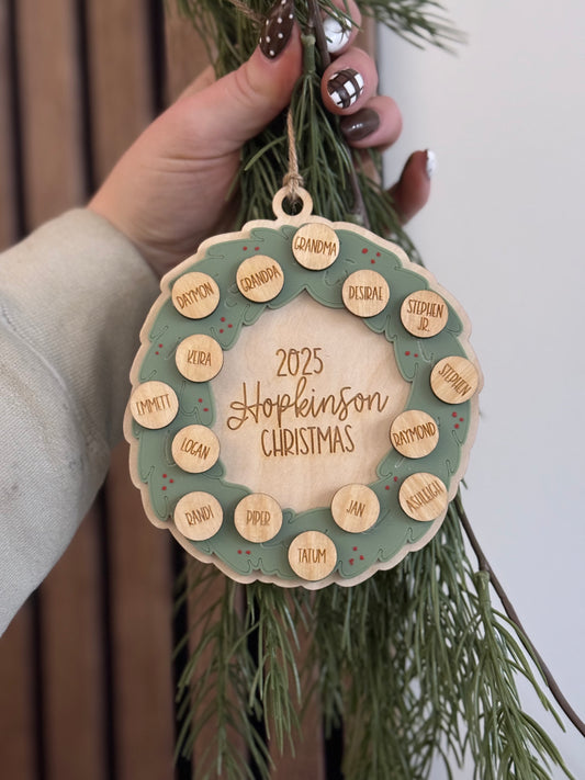 Family Wreath Ornament