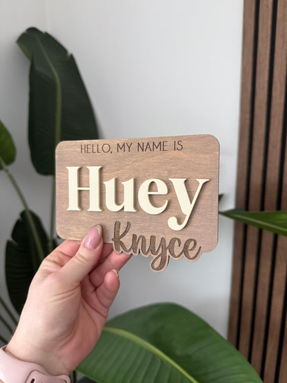 Name Announcement - Hello my name is